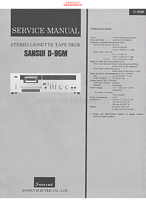 Sansui-D95M-tape-sm 维修电路原理图.pdf