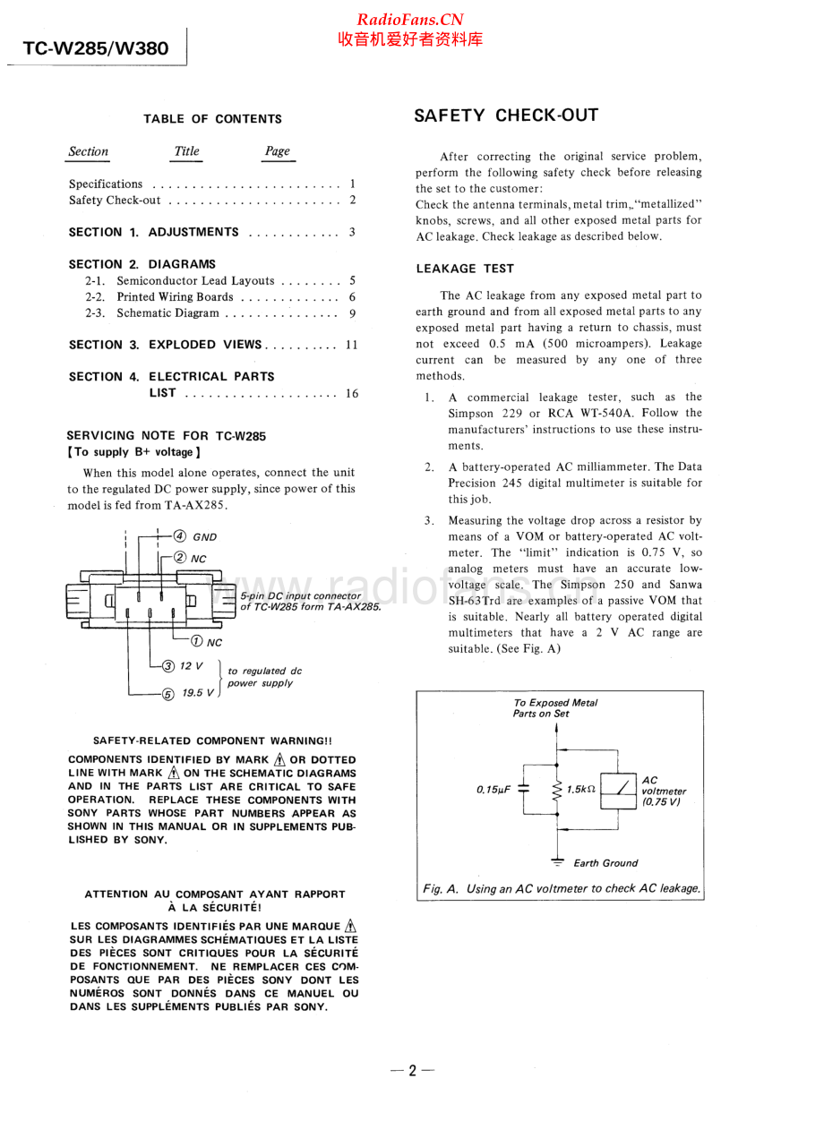 Sony-TCW285-tape-sm 维修电路原理图.pdf_第2页