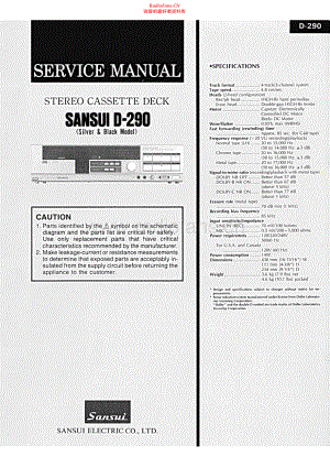 Sansui-D290-tape-sm 维修电路原理图.pdf
