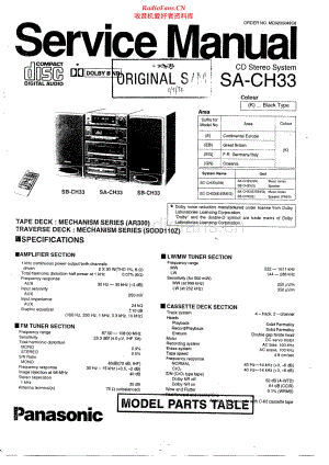 Technics-SACH33-cs-sm 维修电路原理图.pdf