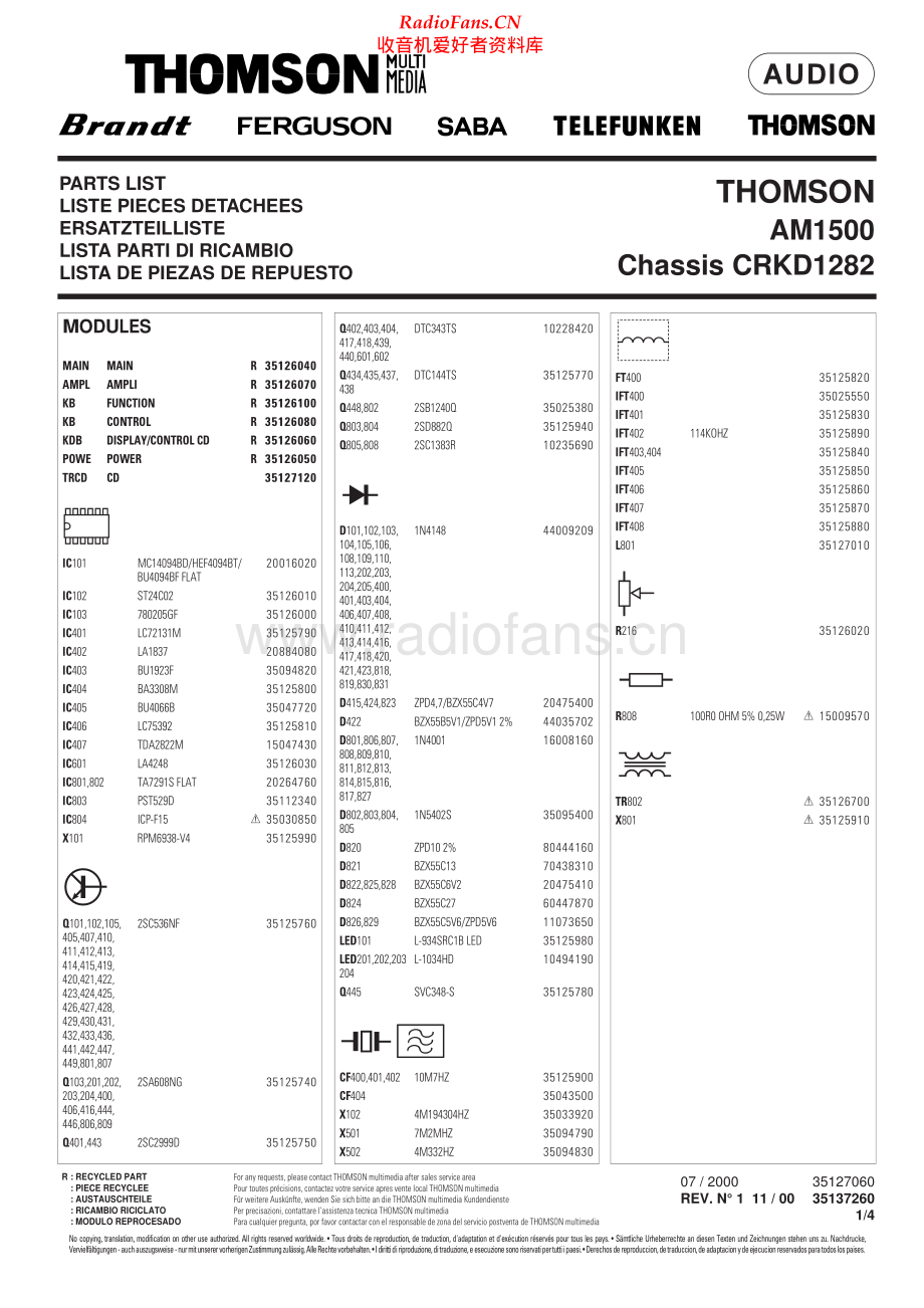 Thomson-AM1500-cs-pl 维修电路原理图.pdf_第1页
