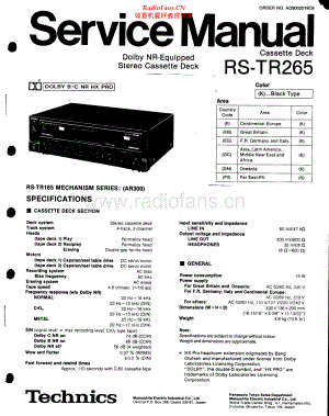 Technics-RSTR265-tape-sm 维修电路原理图.pdf
