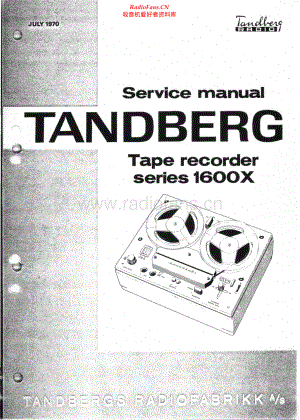 Tandberg-1600X-tape-sm 维修电路原理图.pdf