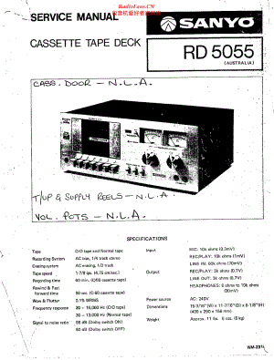 Sanyo-RD5055-tape-sm 维修电路原理图.pdf