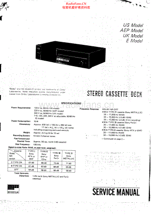 Sony-TCFX20-tape-sm 维修电路原理图.pdf