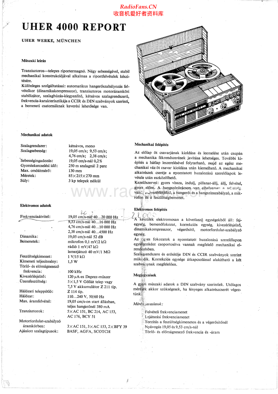 Uher-4000Report-tape-sch 维修电路原理图.pdf_第1页