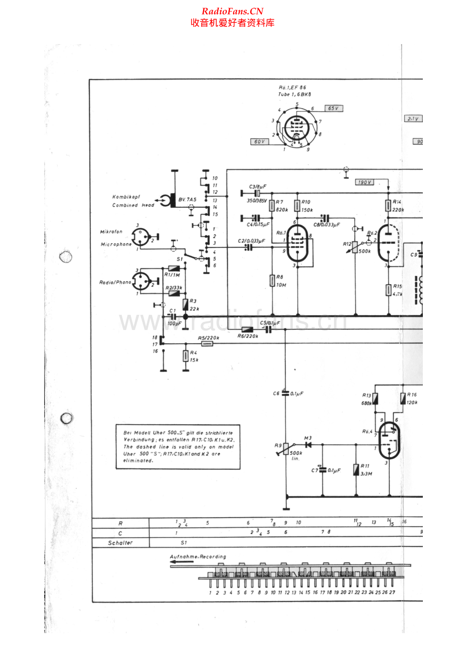 Uher-500S-tape-sch 维修电路原理图.pdf_第1页