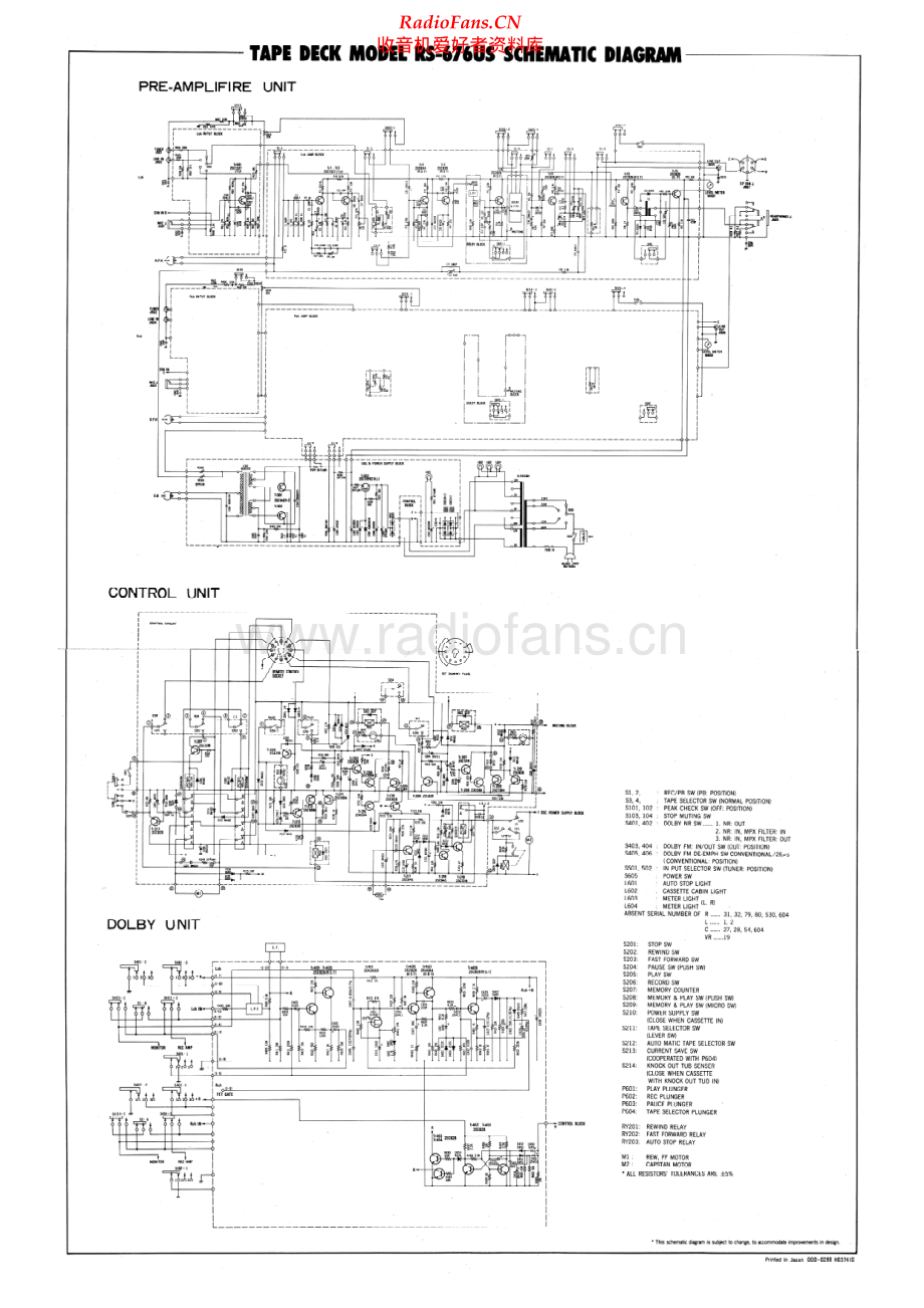 Technics-RS676US-tape-sch 维修电路原理图.pdf_第1页
