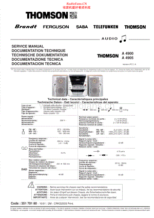 Thomson-A4900-cs-sm 维修电路原理图.pdf