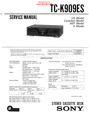 Sony-TCK909ES-tape-sm 维修电路原理图.pdf