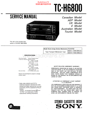 Sony-TCH6800-tape-sm 维修电路原理图.pdf
