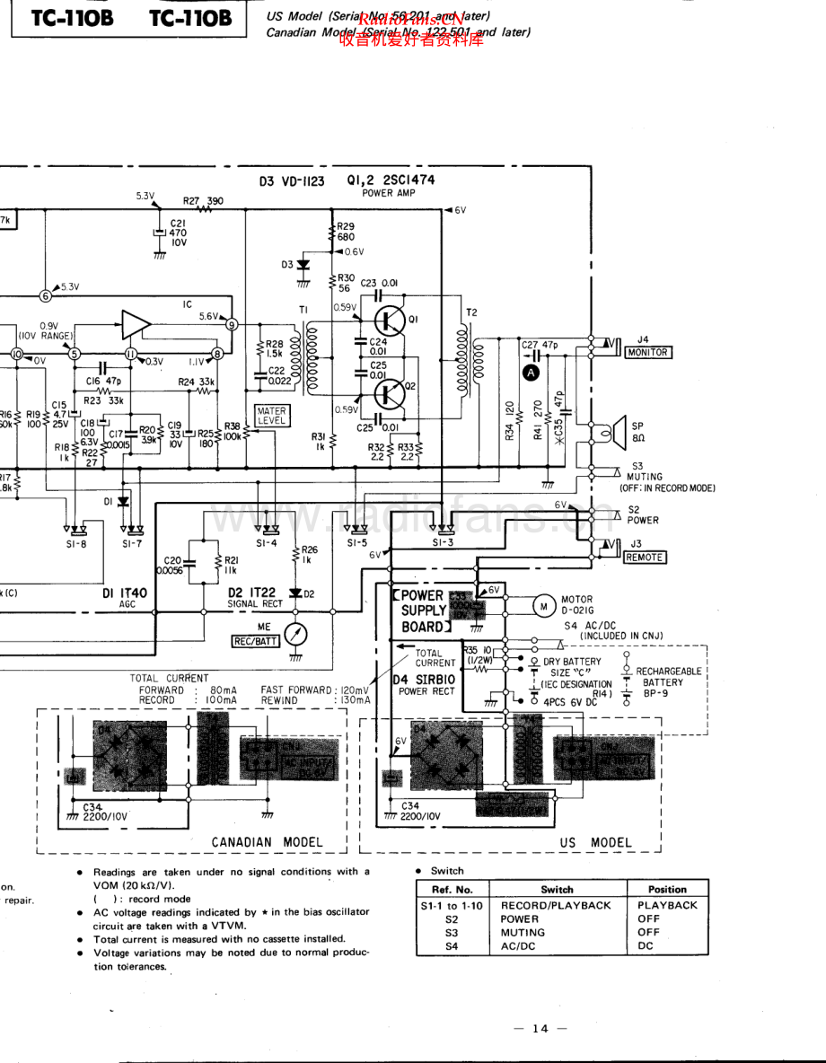 Sony-TC110B-tape-sch 维修电路原理图.pdf_第2页