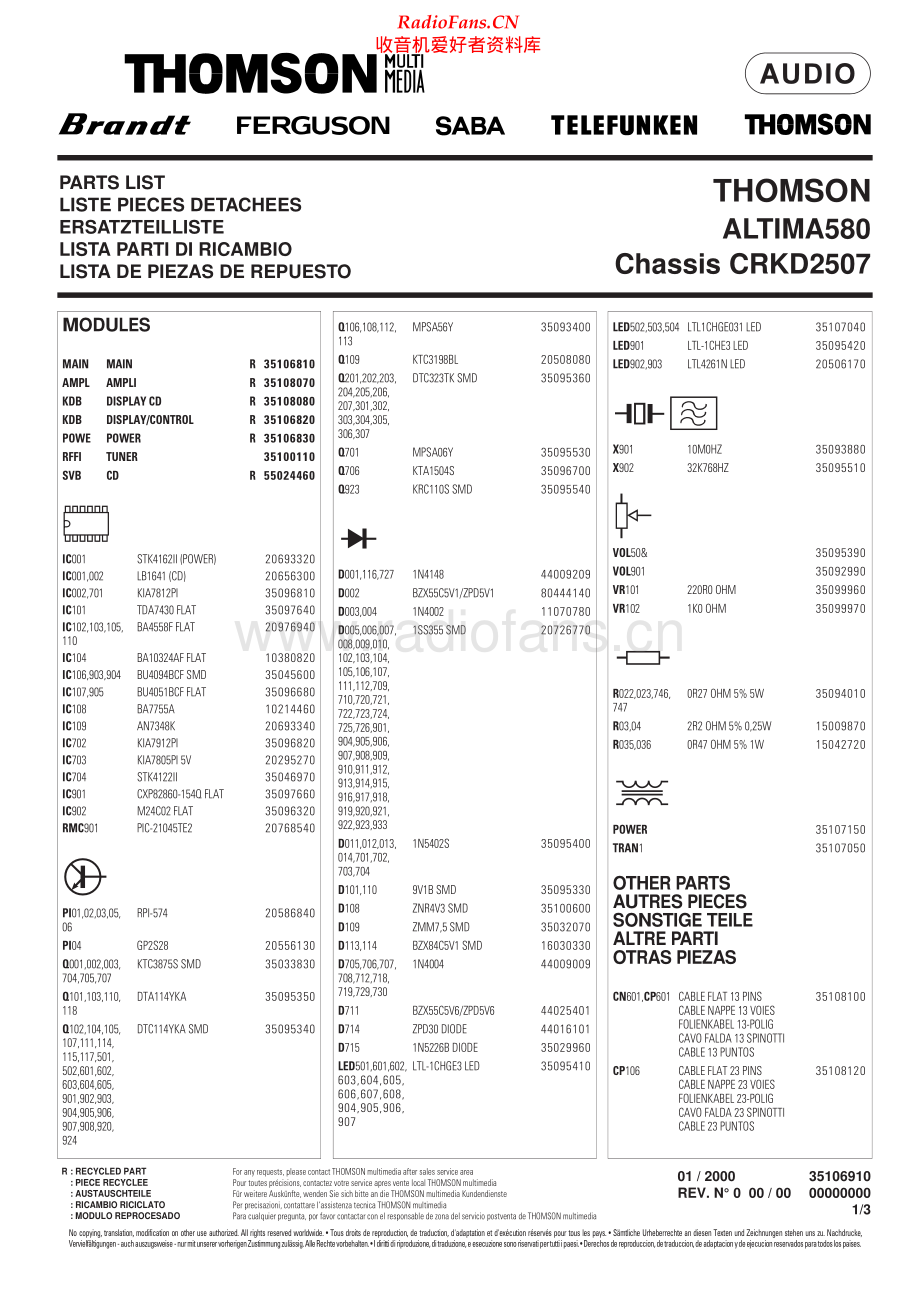 Thomson-Altima580-cs-pl 维修电路原理图.pdf_第1页