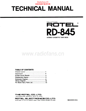 Rotel-RD845-tape-sm 维修电路原理图.pdf
