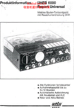 Uher-6000ReportUniversal-tape-sm 维修电路原理图.pdf