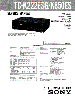 Sony-TCK850ES-tape-sm 维修电路原理图.pdf