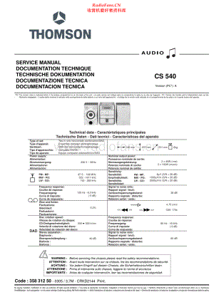 Thomson-CS540-cs-sm 维修电路原理图.pdf