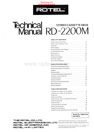 Rotel-RD2200M-tape-sm 维修电路原理图.pdf