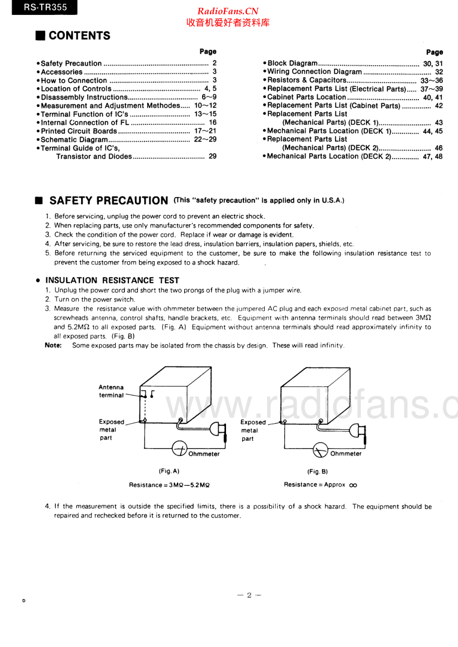 Technics-RSTR355-tape-sm 维修电路原理图.pdf_第2页