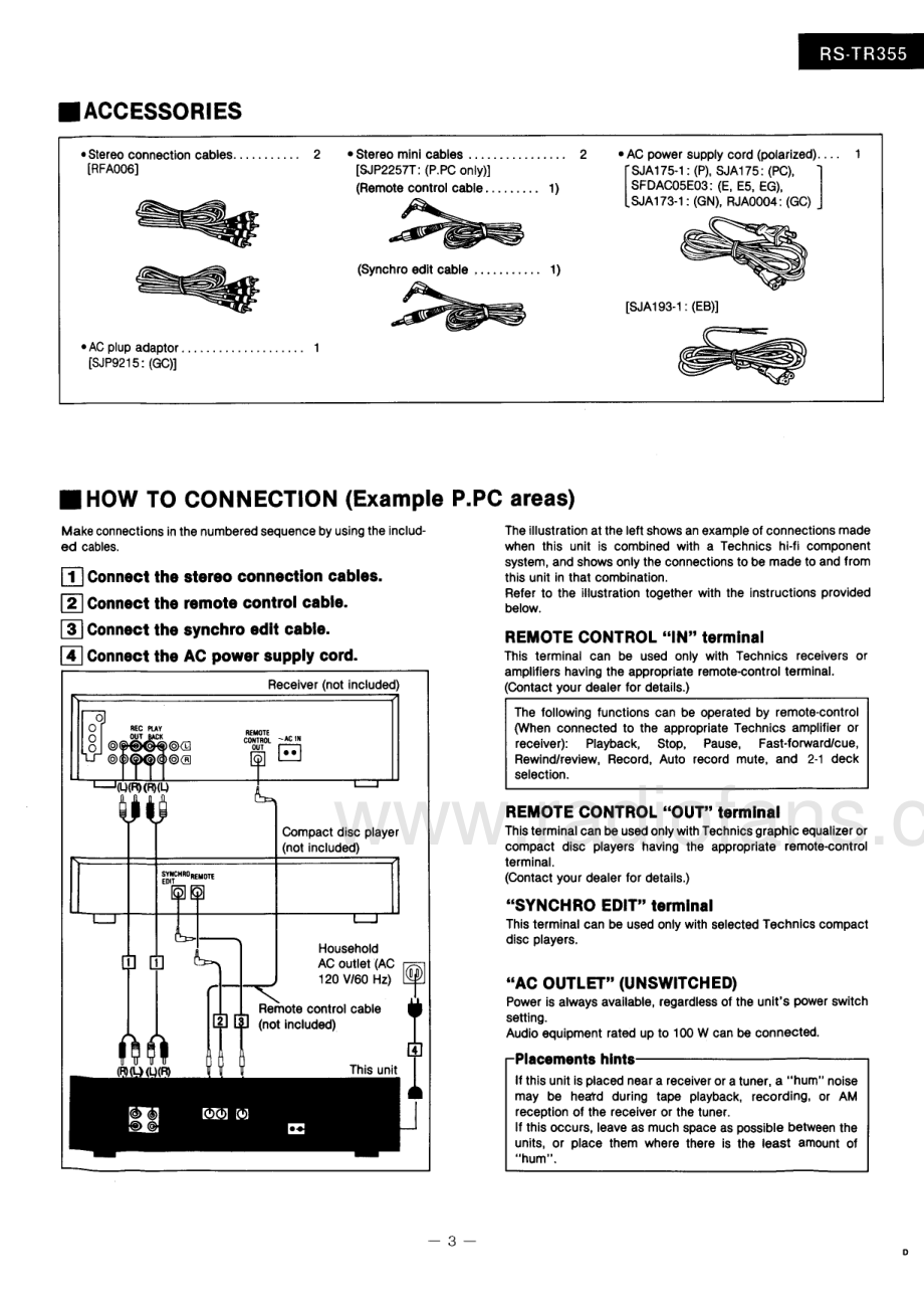Technics-RSTR355-tape-sm 维修电路原理图.pdf_第3页