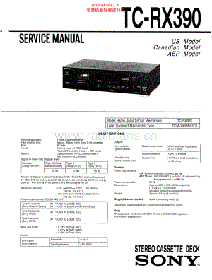 Sony-TCRX390-tape-sm 维修电路原理图.pdf