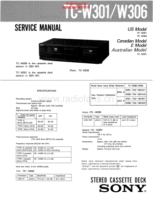 Sony-TCW306-tape-sm 维修电路原理图.pdf