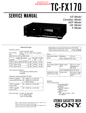 Sony-TCFX170-tape-sm 维修电路原理图.pdf