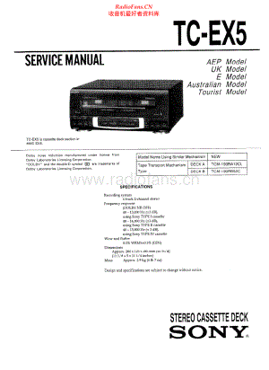 Sony-TCEX5-tape-sm 维修电路原理图.pdf