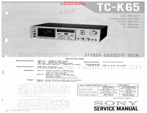 Sony-TCK65-tape-sm 维修电路原理图.pdf