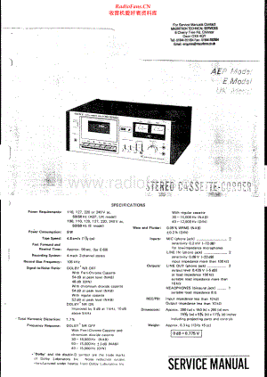 Sony-TC186SD-tape-sm 维修电路原理图.pdf