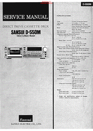 Sansui-D550M-tape-sm 维修电路原理图.pdf
