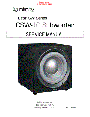 Infinity-CSW10-sub-sm 维修电路原理图.pdf