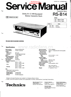 Technics-RSB14-tape-sm 维修电路原理图.pdf