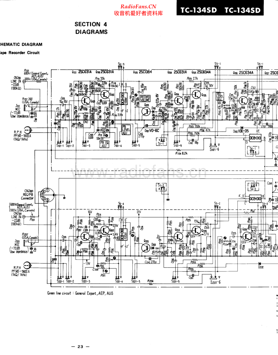 Sony-TC134SD-tape-sch 维修电路原理图.pdf_第1页
