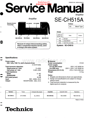 Technics-SECH515A-cs-sm 维修电路原理图.pdf