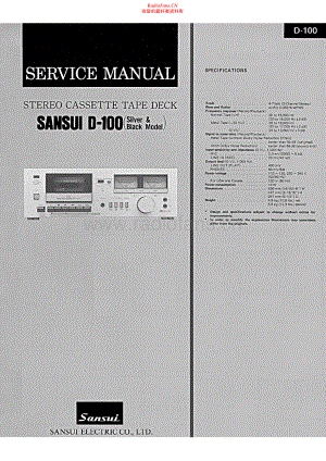 Sansui-D100-tape-sm 维修电路原理图.pdf