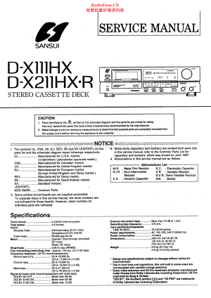 Sansui-DX211HXR-tape-sm 维修电路原理图.pdf