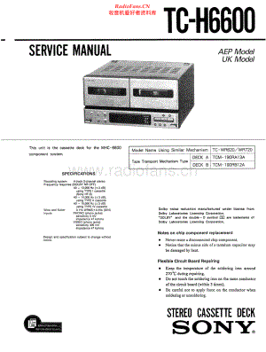 Sony-TCH6600-tape-sm 维修电路原理图.pdf