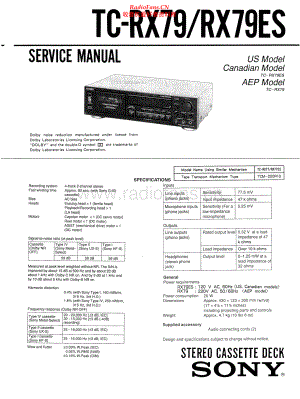 Sony-TCRX79ES-tape-sm 维修电路原理图.pdf