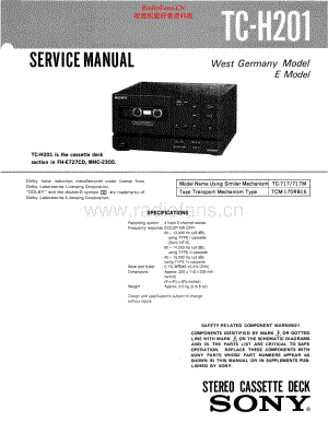 Sony-TCH201-tape-sm 维修电路原理图.pdf