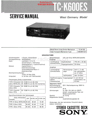 Sony-TCK600ES-tape-sm 维修电路原理图.pdf