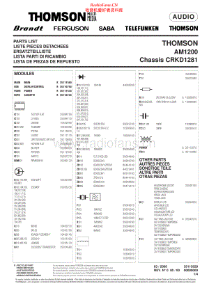 Thomson-AM1200-cs-pl 维修电路原理图.pdf