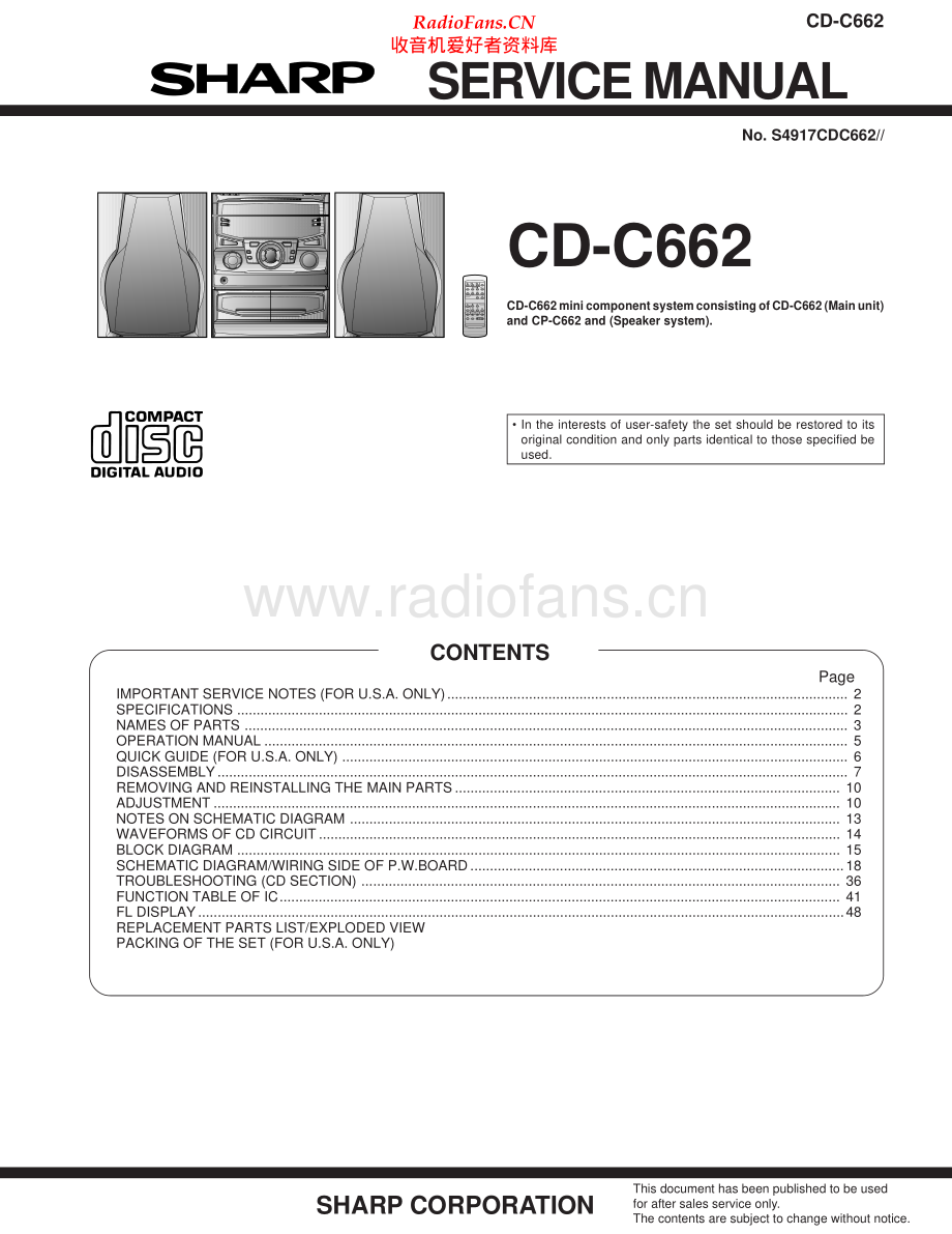 Sharp-CPC662-cs-sm 维修电路原理图.pdf_第1页