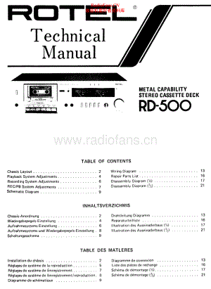 Rotel-RD500-tape-sm 维修电路原理图.pdf