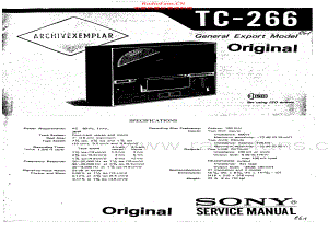 Sony-TC266-tape-sm 维修电路原理图.pdf