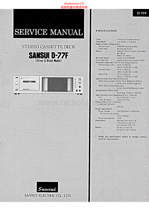 Sansui-D77F-tape-sm 维修电路原理图.pdf