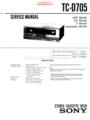 Sony-TCD705-tape-sm 维修电路原理图.pdf