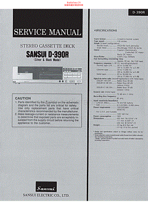 Sansui-D390R-tape-sm 维修电路原理图.pdf