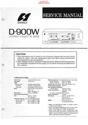Sansui-D900W-tape-sm 维修电路原理图.pdf