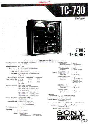 Sony-TC730-tape-sm 维修电路原理图.pdf